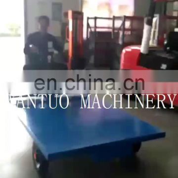 Electric hand push trolley with dump/Motorized hand trolley in orchard