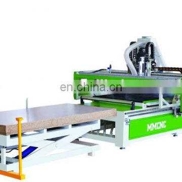 Israel hot sale furniture drilling loading and unloading cnc router for door cabinet making auto feeding