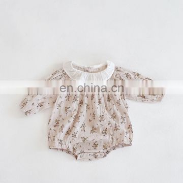 2020 new baby girl clothes floral baby bodysuit newborn clothes Korea baby 1st birthday outfit