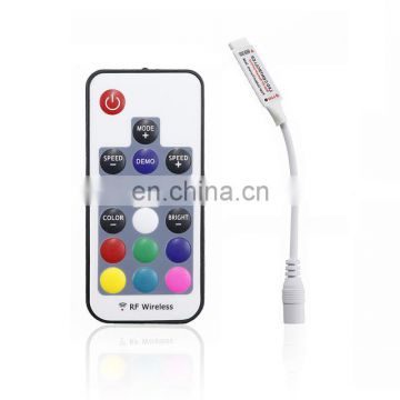 17 keys Mini RF Wireless Led Dimmer Remote Controller For RGB Color Light Strip SMD5050/3528/3014
