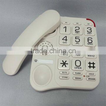 Simple speed dial emergency button corded big button phone