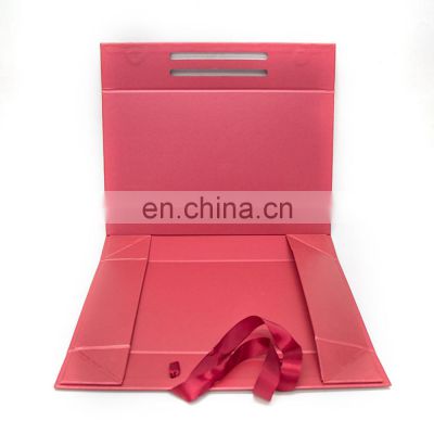 Hot selling custom hair extension packaging paper folding box with satin bag