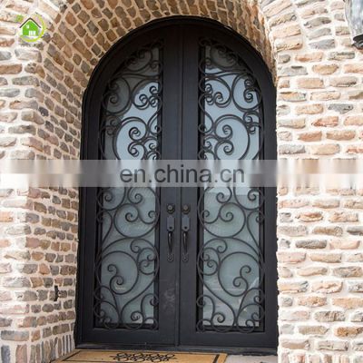 China's cheap steel iron grille double door European door design