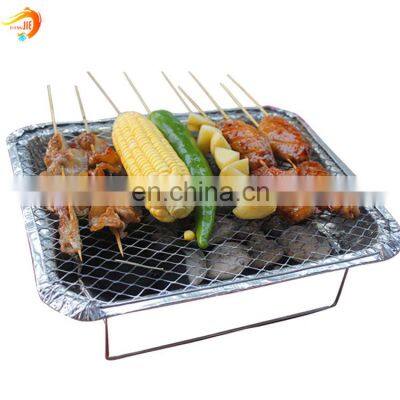 Heat-resisting stainless steel instant grill disposable barbecue wire mesh