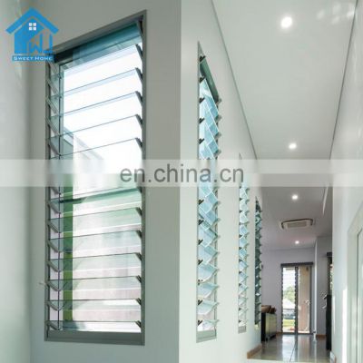 Creative louver aluminium electric louver shutter electric glass louver windows and doors price
