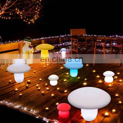 mushroom glowing solar outdoor led ball sphere stone lamp Christmas Globe Lights For Garden Yard Landscape Party