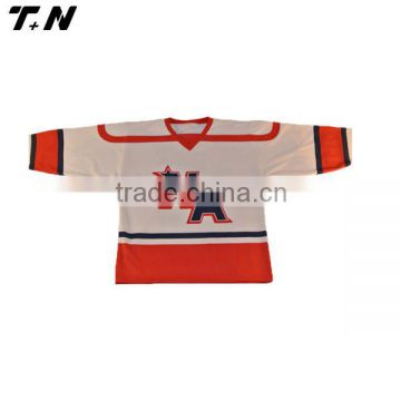 Custom made Dye sublimation printing hockey jersey