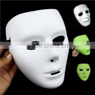 PVC lightweight portable durable breathable white ghost masquerade Halloween party mask