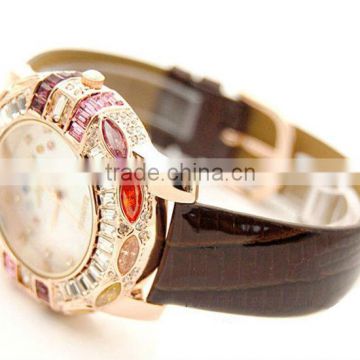 Ladies Gemstones and Diamonds Wristwatches leather