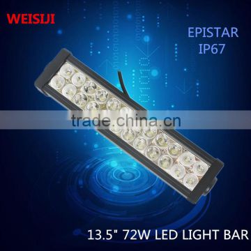 Shenzhen supplier dual Row 72w led light bars for trucks car accessories