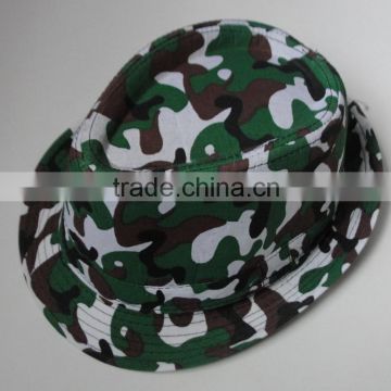 2016 fashion Fabric fedora hat camouflage pattern hat
