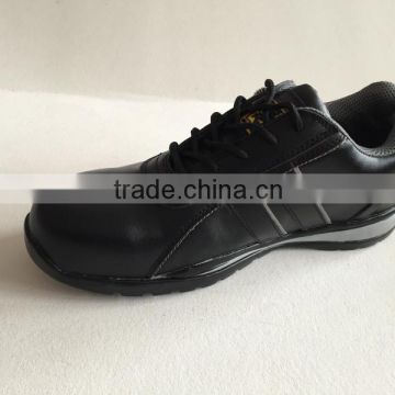 Popular sport style safety shoe, Ming leather China manufacturer, HW-2011