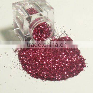 Hexagon 0.4mm salmon glitter powder