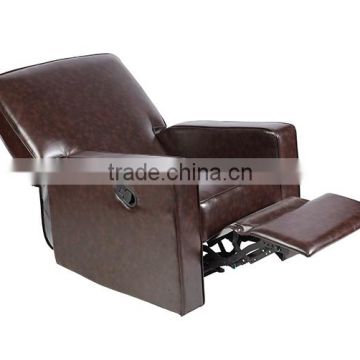 Hot selling promotion home furniture brown leather recliner chairs