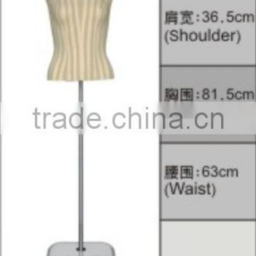 Movable Fabric Surface Half Body Mannequin For Wedding Dress Display
