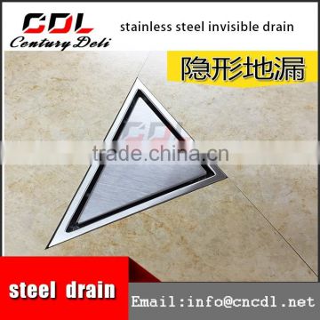 304 316 stainelss steel invisible liner shower drain