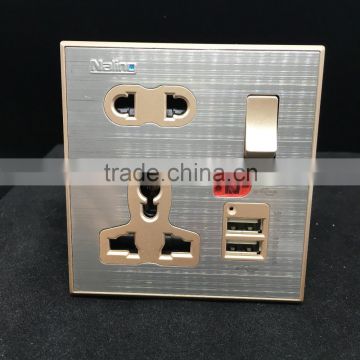 1 gang 2 pin US 3 pin AU multifunction SASO certificated wall socket