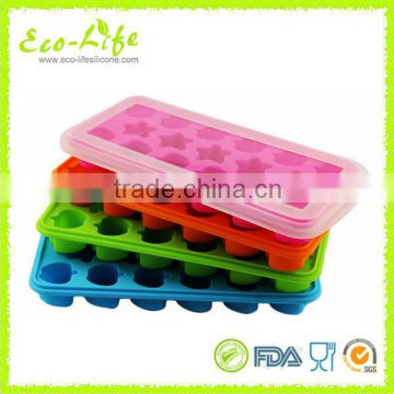 17 Stars Apple Silicone Baby Food Freezer Tray With Lid, Silicone Baby Food Storage Containers