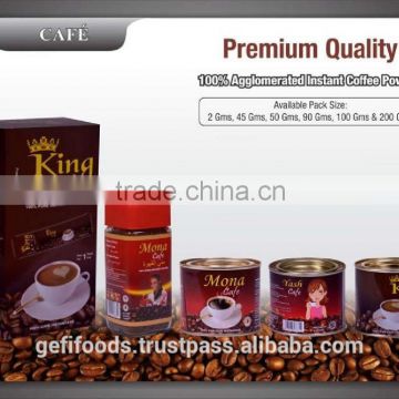 100 % Pure Agglomerated Instant Coffee Powder