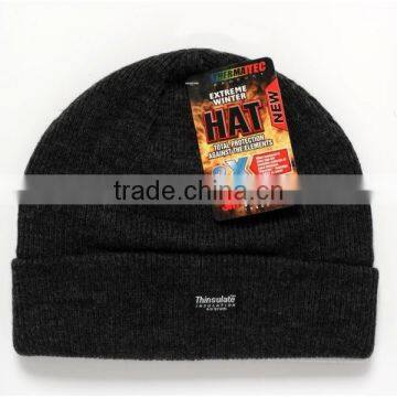 Thinsulate beanie hat 100% acrylic with Thinsulate lining for Cold working