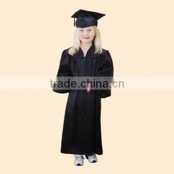 black graduation gown child, children graduation gown, kindergarten graduation gown