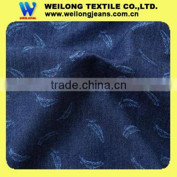 Q010-Y2 foshan 100% cotton printed denim fabric