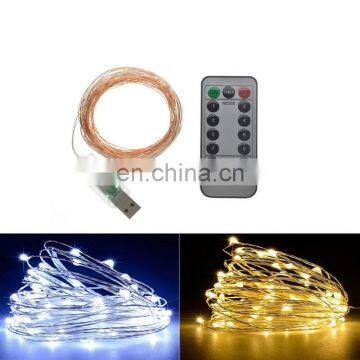 100 LED Fairy Lights String USB Power Christmas Wedding Party Decoration Waterproof Starry Light