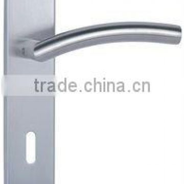 Tube Stainless Steel Door Lever Handle with Plate