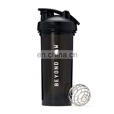 700ml black plastic fitness custom logo slim plain gym protein shaker cups with logo