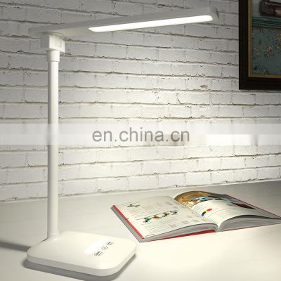 3 Steps Dimmable White Body Color Folding Desk Light Student LED Study Table Lamp Smart desk lamp