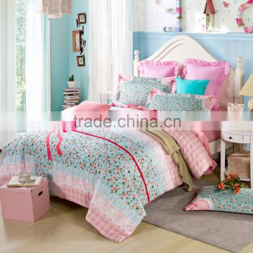 Beautiful designs 100% cotton rural style kids bedding set