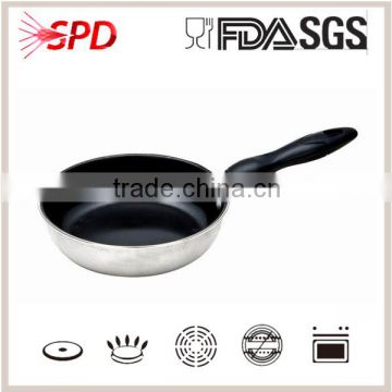 High quality SGS FDA white Carbon steel nonstick fry pan with Bakelite Handle