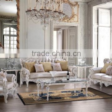 Royal silver frame comfortable fabric sofa set XYN485