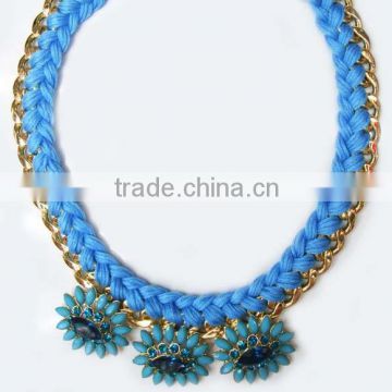 Flower Casting Fashion Jewelry Necklace For Spring Of 2014