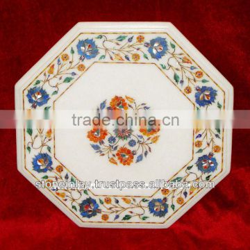Antique Marble Inlaid Table Top Stone Inlay Table Top