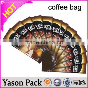 Yason packing for coffee with valve plastic foil coffee bags with valve one way coffee valve