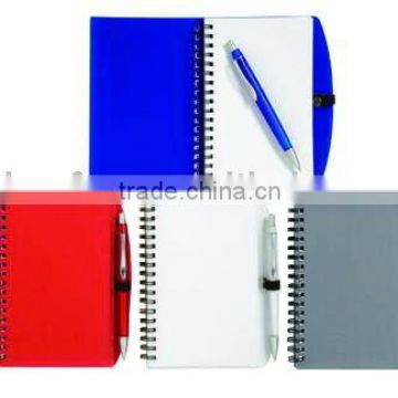 metal cover notepad with ball ben