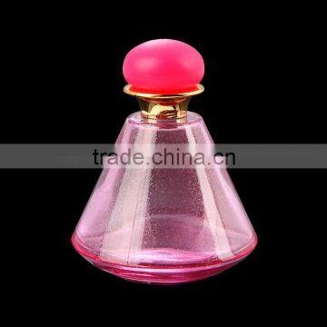 Elegant crystal perfume bottle cylinder perfume bottle