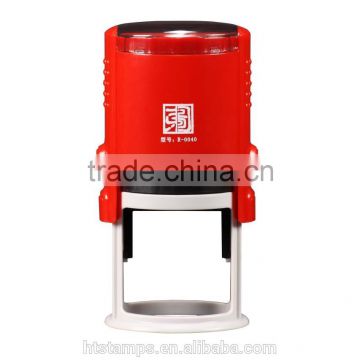 Free sample Round 40mm Factory office use Self inking plastic ink stamp