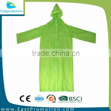 Disposable PE Waterproof Transparent Plastic Raincoat