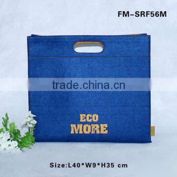 Promotional ECO friendly recycled felt laptop computer bags with handle