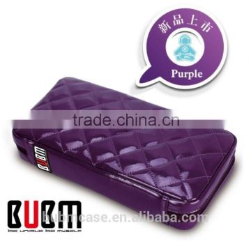 Fashion Purple 64 Capacity PU Fabric DVD Case CD Holder personalized cd case multi disc dvd cases