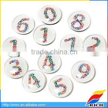 Best selling souvenir glass customized refrigerator magnet sticker