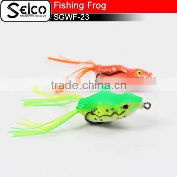 SGWF-23 artifical floating soft plastic frog , resin skirts, 3D eyes, 45mm/7g