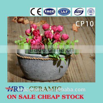 2015 Simple High Quality Round Cement Garden Pot indoor