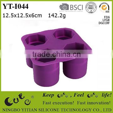 silicone ice cube tray with glass cup shape YT-I044