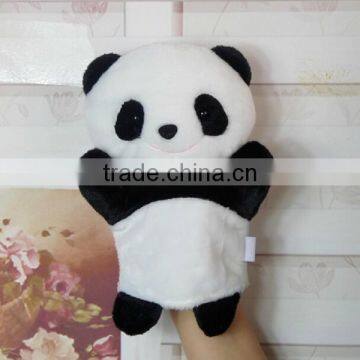 Wholesale making realistic animal hand puppet stuffed panda toy