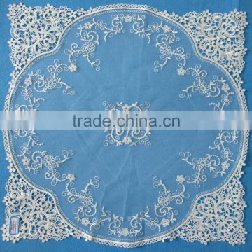 African ivory tulle embroidered lace table cloth wedding table cover