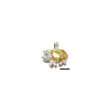 Sell 925 Sterling Silver Pendant with Rhodium Plating and Cz Stone