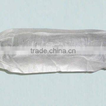 High quality disposable PP/PE/PVC coated sleeve cover with knitted & elastic buff